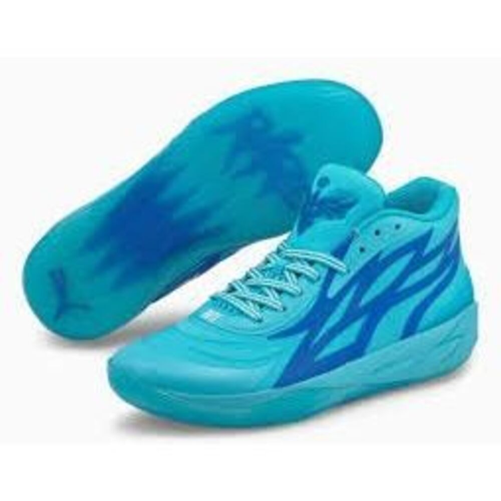 Puma Men's 11.5 ROTY LaMello Ball Basketball Shoes Blue Atoll Ultra Sneakers